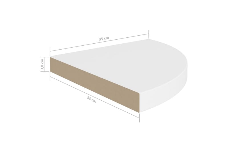 Flytende vegghylle hvit 35x35x3,8 cm MDF - Hvit - Hus & oppussing - Kjøkken & bad - Kjøkken & vaskerom - Kjøkkeninnredning - Kjøkkenhylle