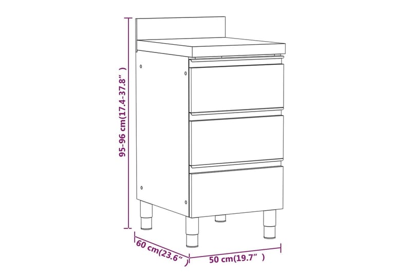 Kommersielle kjøkkenskap 3 stk rustfritt stål - Hus & oppussing - Kjøkken & bad - Kjøkken & vaskerom - Kjøkkeninnredning - Kjøkkenskap