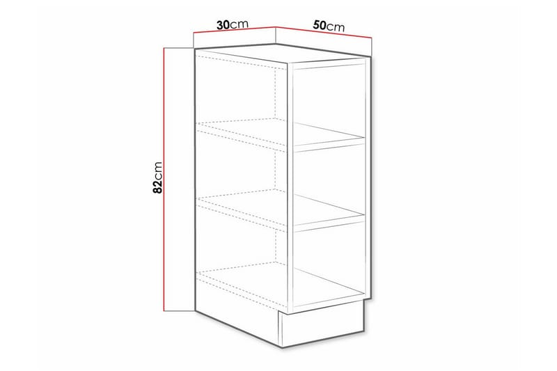 Templemore Kjøkkenskap 30 cm - Brun - Hus & oppussing - Kjøkken & bad - Kjøkken & vaskerom - Kjøkkeninnredning - Kjøkkenskap