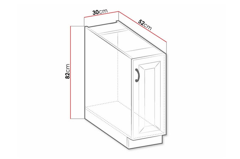 Templemore Kjøkkenskap 30 cm - Brun/Tre - Hus & oppussing - Kjøkken & bad - Kjøkken & vaskerom - Kjøkkeninnredning - Kjøkkenskap