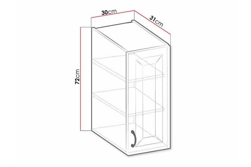 Templemore Kjøkkenskap 30 cm - Brun/Tre - Hus & oppussing - Kjøkken & bad - Kjøkken & vaskerom - Kjøkkeninnredning - Kjøkkenskap