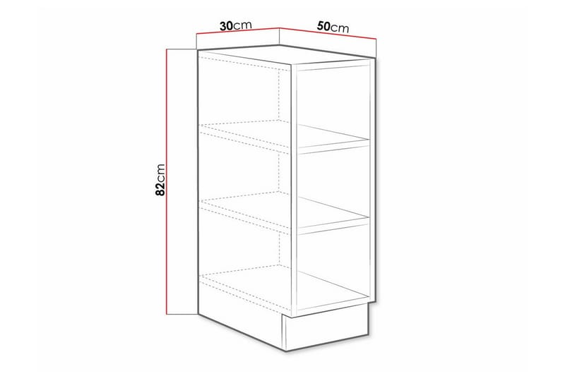 Templemore Kjøkkenskap 30 cm - Hvid - Hus & oppussing - Kjøkken & bad - Kjøkken & vaskerom - Kjøkkeninnredning - Kjøkkenskap