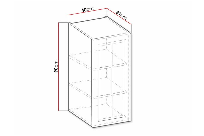 Templemore Kjøkkenskap 40 cm - Hvit - Hus & oppussing - Kjøkken & bad - Kjøkken & vaskerom - Kjøkkeninnredning - Kjøkkenskap