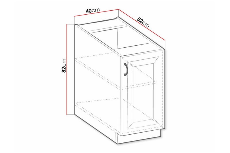 Templemore Kjøkkenskap 40 cm - svart/tre - Hus & oppussing - Kjøkken & bad - Kjøkken & vaskerom - Kjøkkeninnredning - Kjøkkenskap