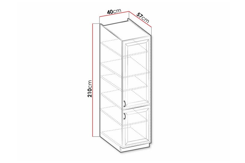 Templemore Kjøkkenskap 40 cm - svart/tre - Hus & oppussing - Kjøkken & bad - Kjøkken & vaskerom - Kjøkkeninnredning - Kjøkkenskap