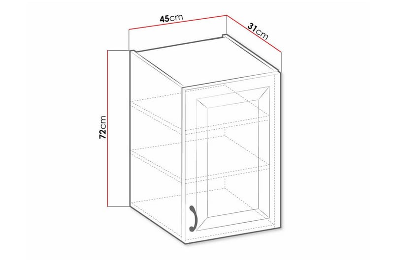 Templemore Kjøkkenskap 45 cm - Hvit - Hus & oppussing - Kjøkken & bad - Kjøkken & vaskerom - Kjøkkeninnredning - Kjøkkenskap