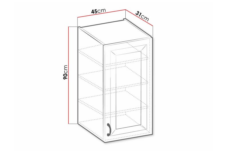 Templemore Kjøkkenskap 45 cm - Hvit - Hus & oppussing - Kjøkken & bad - Kjøkken & vaskerom - Kjøkkeninnredning - Kjøkkenskap