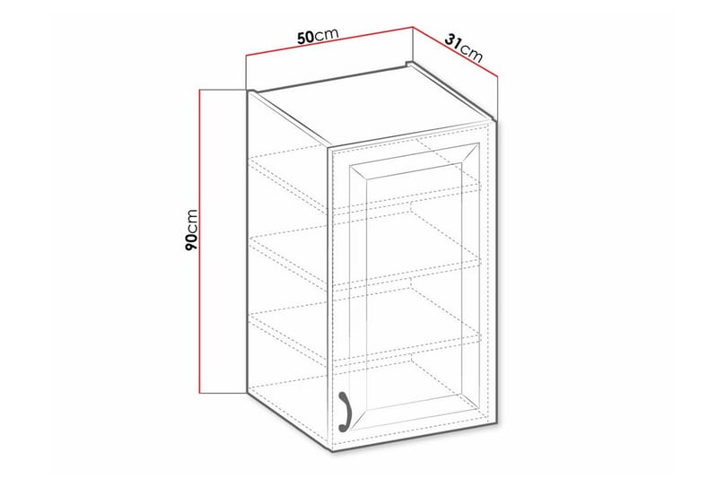 Templemore Kjøkkenskap 50 cm - Mørkt Tre/Brun - Hus & oppussing - Kjøkken & bad - Kjøkken & vaskerom - Kjøkkeninnredning - Kjøkkenskap