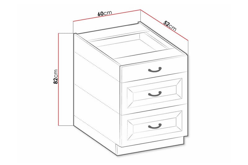 Templemore Kjøkkenskap 60 cm - Brun/Tre - Hus & oppussing - Kjøkken & bad - Kjøkken & vaskerom - Kjøkkeninnredning - Kjøkkenskap