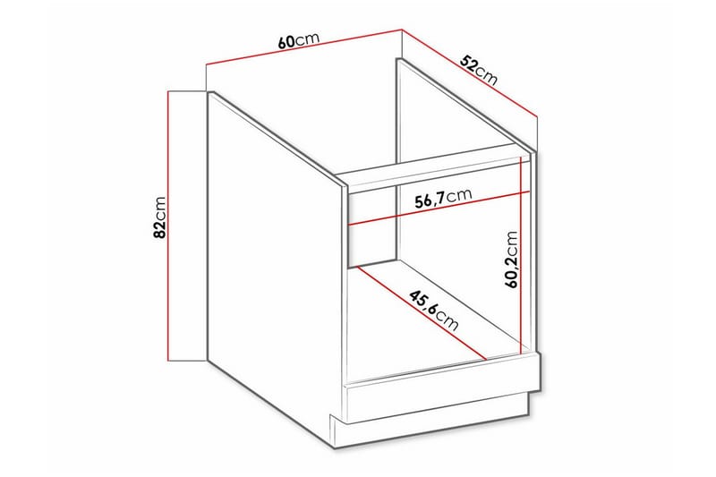 Templemore Kjøkkenskap 60 cm - Hvit - Hus & oppussing - Kjøkken & bad - Kjøkken & vaskerom - Kjøkkeninnredning - Kjøkkenskap