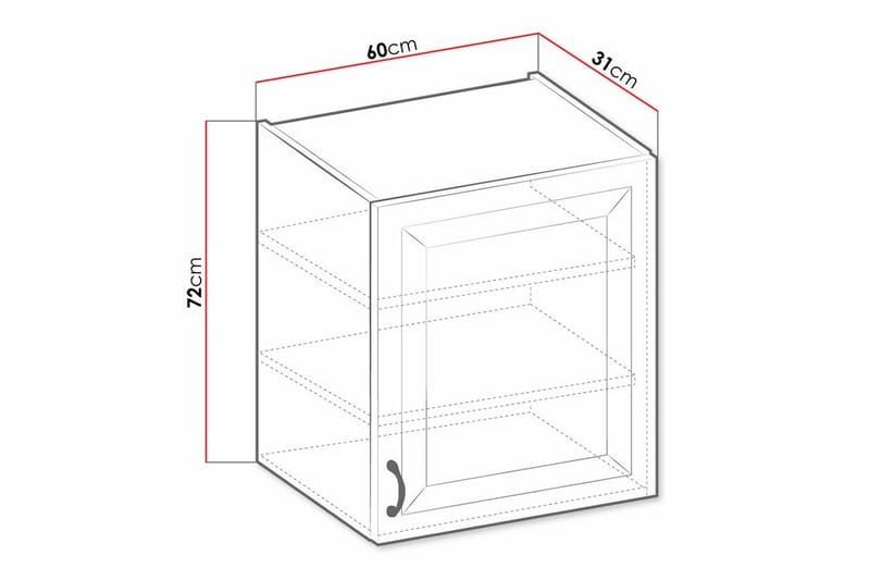 Templemore Kjøkkenskap 60 cm - Hvit - Hus & oppussing - Kjøkken & bad - Kjøkken & vaskerom - Kjøkkeninnredning - Kjøkkenskap