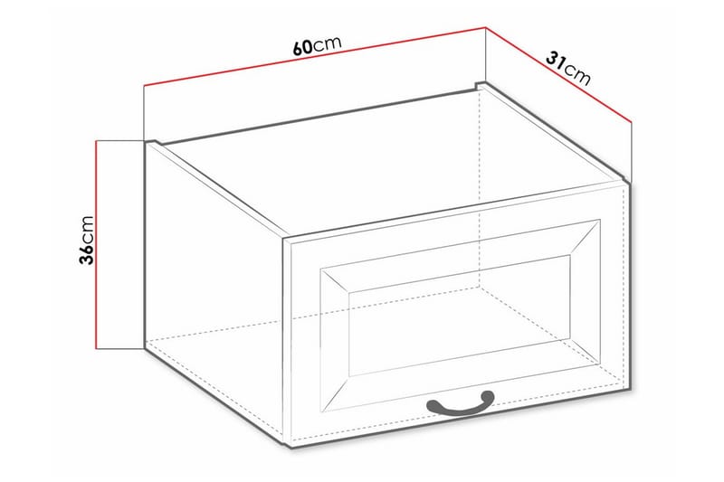 Templemore Kjøkkenskap 60 cm - Hvit - Hus & oppussing - Kjøkken & bad - Kjøkken & vaskerom - Kjøkkeninnredning - Kjøkkenskap