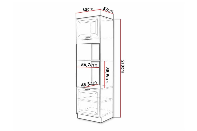 Templemore Kjøkkenskap 60 cm - Hvit - Hus & oppussing - Kjøkken & bad - Kjøkken & vaskerom - Kjøkkeninnredning - Kjøkkenskap