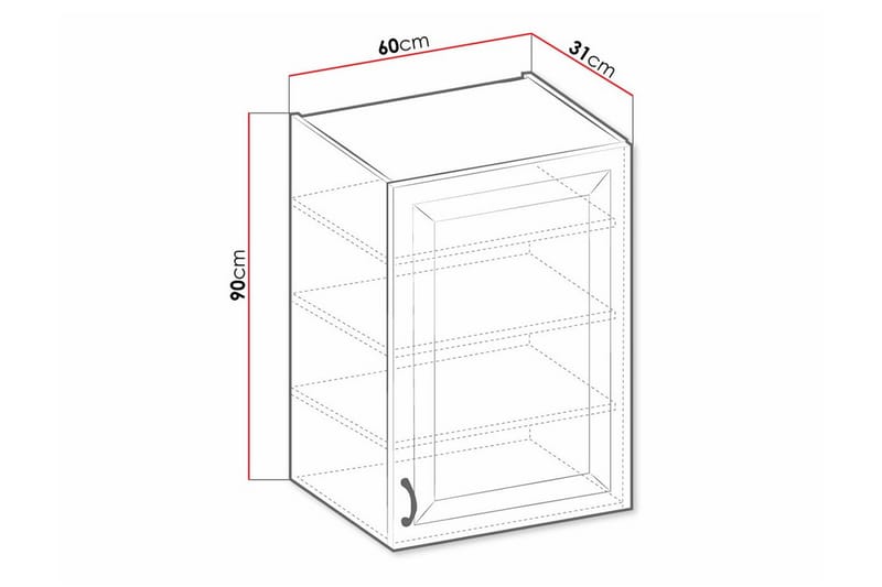 Templemore Kjøkkenskap 60 cm - svart/tre - Hus & oppussing - Kjøkken & bad - Kjøkken & vaskerom - Kjøkkeninnredning - Kjøkkenskap