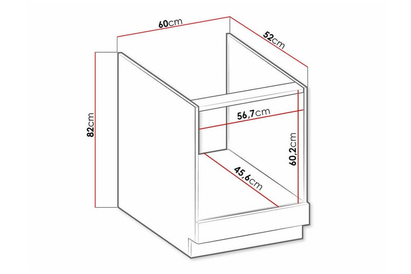 Templemore Kjøkkenskap 60 cm - Tre/Hvit - Hus & oppussing - Kjøkken & bad - Kjøkken & vaskerom - Kjøkkeninnredning - Kjøkkenskap