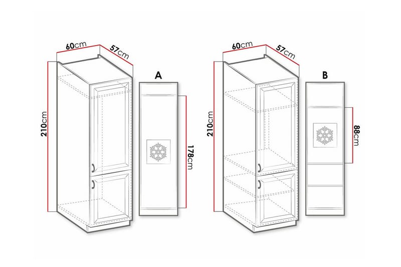 Templemore Kjøkkenskap 60 cm - Tre/Svart - Hus & oppussing - Kjøkken & bad - Kjøkken & vaskerom - Kjøkkeninnredning - Kjøkkenskap