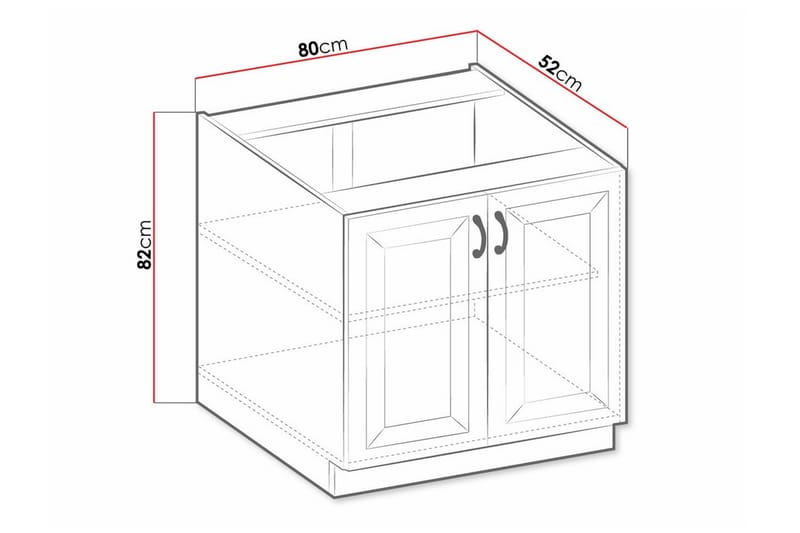 Templemore Kjøkkenskap 80 cm - Brun/Tre - Hus & oppussing - Kjøkken & bad - Kjøkken & vaskerom - Kjøkkeninnredning - Kjøkkenskap