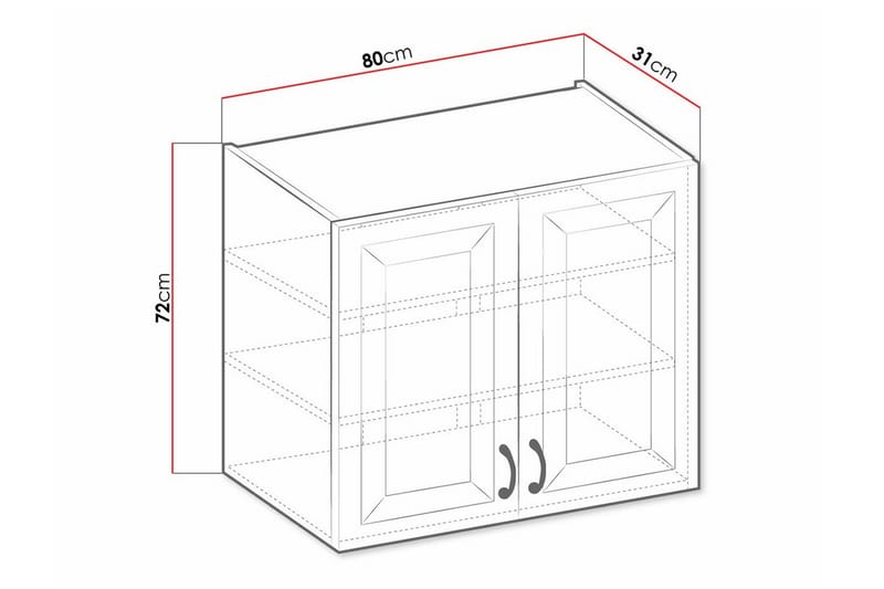 Templemore Kjøkkenskap 80 cm - Hvit - Hus & oppussing - Kjøkken & bad - Kjøkken & vaskerom - Kjøkkeninnredning - Kjøkkenskap