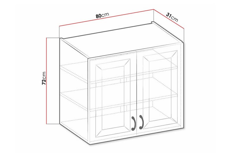 Templemore Kjøkkenskap 80 cm - Mørkt Tre/Brun - Hus & oppussing - Kjøkken & bad - Kjøkken & vaskerom - Kjøkkeninnredning - Kjøkkenskap