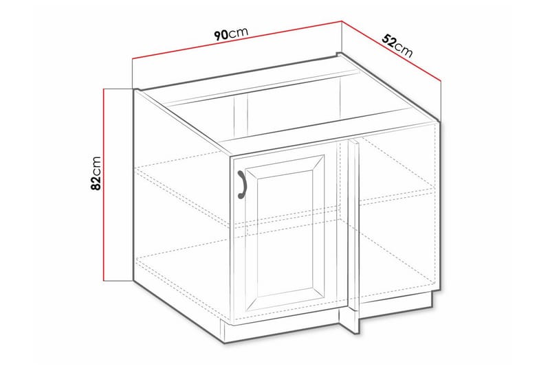 Templemore Kjøkkenskap 90 cm - Hvit - Hus & oppussing - Kjøkken & bad - Kjøkken & vaskerom - Kjøkkeninnredning - Kjøkkenskap