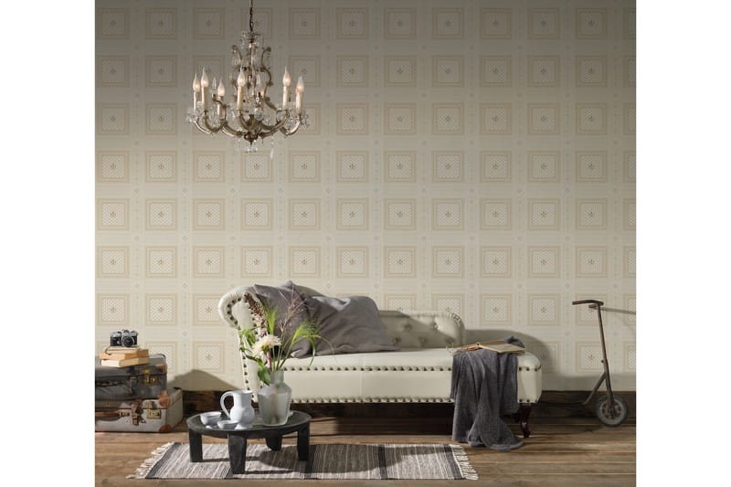 Barock Tapet Hermitage Uvevd Cream Beige - AS Creation - Innredning - Veggdekorasjon - Tapeter - Mønstret tapet