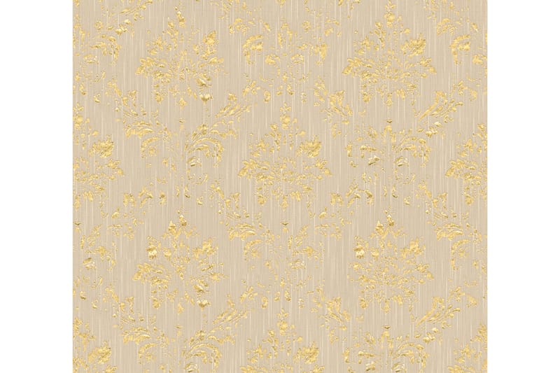 Barock Tapet Metallic Silk Uvevd Beige - AS Creation - Innredning - Veggdekorasjon - Tapeter - Mønstret tapet