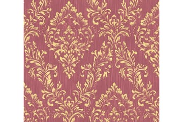 Barock Tapet Metallic Silk Uvevd Gull