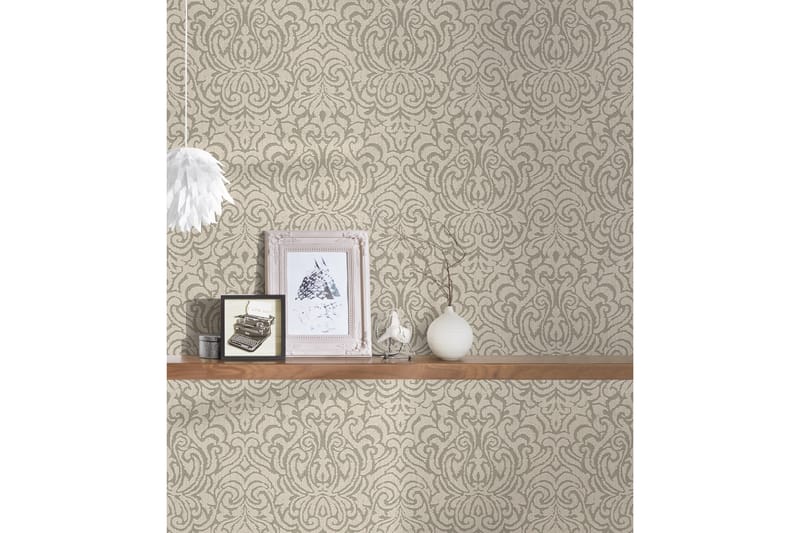 Barock Tapet Tessuto 2 Uvevd Beige Brun - AS Creation - Innredning - Veggdekorasjon - Tapeter - Mønstret tapet