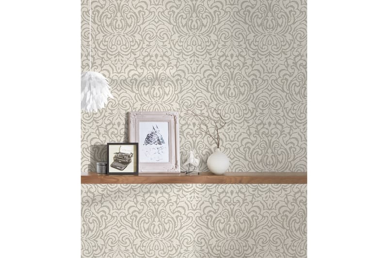 Barock Tapet Tessuto 2 Uvevd Beige Cream - AS Creation - Innredning - Veggdekorasjon - Tapeter - Mønstret tapet