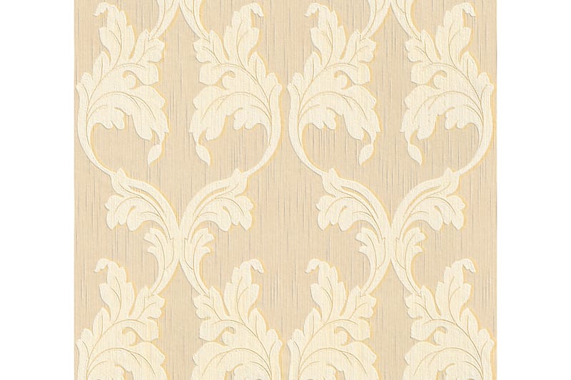 Barock Tapet Tessuto Uvevd Beige Gul - AS Creation - Innredning - Veggdekorasjon - Tapeter - Mønstret tapet