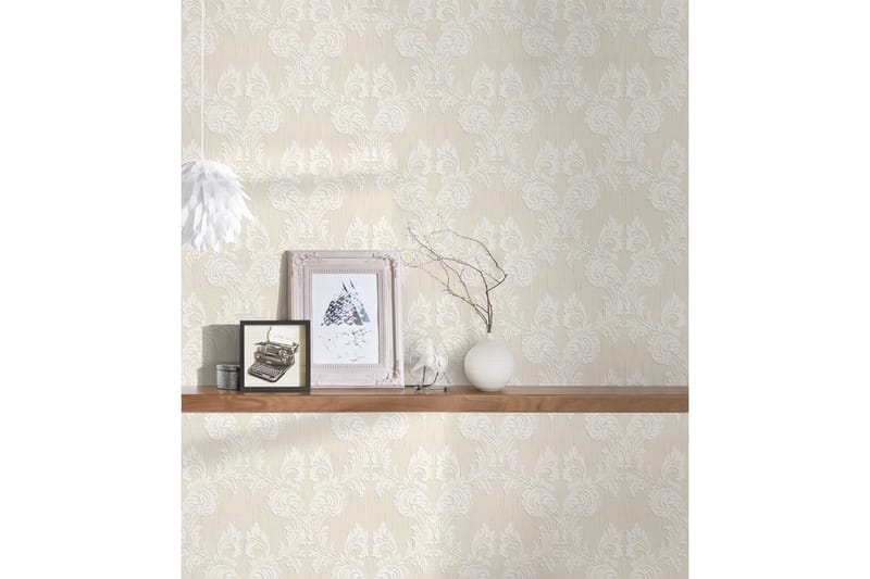 Barock Tapet Tessuto Uvevd Cream Beige - AS Creation - Innredning - Veggdekorasjon - Tapeter - Mønstret tapet