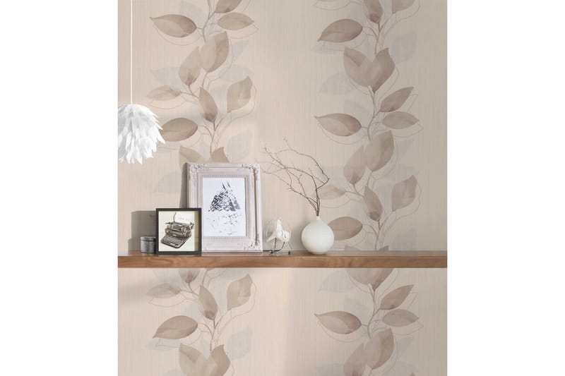 Blomstrete Tapet Attractive Uvevd Beige - AS Creation - Innredning - Veggdekorasjon - Tapeter - Mønstret tapet