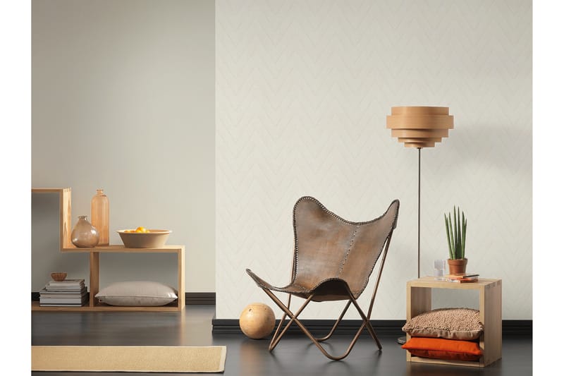 Geometric Tapet Hygge Uvevd Beige - AS Creation - Innredning - Veggdekorasjon - Tapeter - Mønstret tapet