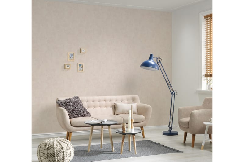 Glatt Tapet Blooming Uvevd Beige - AS Creation - Innredning - Veggdekorasjon - Tapeter - Mønstret tapet