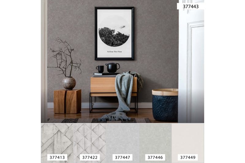 Glatt Tapet Industrial Uvevd Grå Lilla - AS Creation - Innredning - Veggdekorasjon - Tapeter - Mønstret tapet