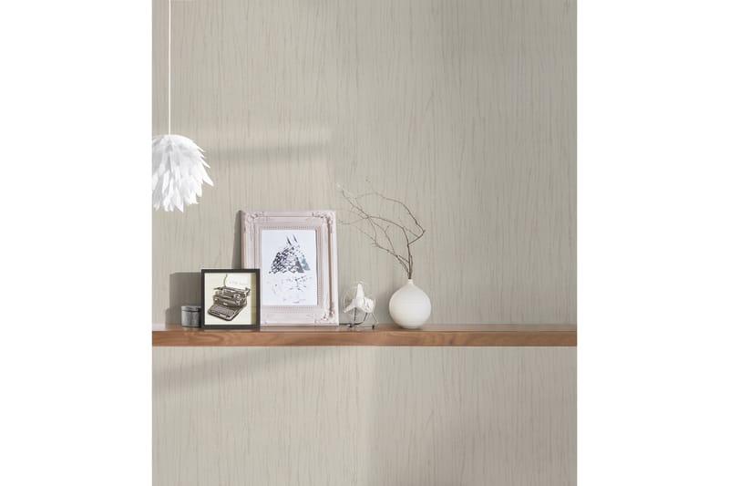 Glatt Tapet Romantico Uvevd Beige - AS Creation - Innredning - Veggdekorasjon - Tapeter - Mønstret tapet