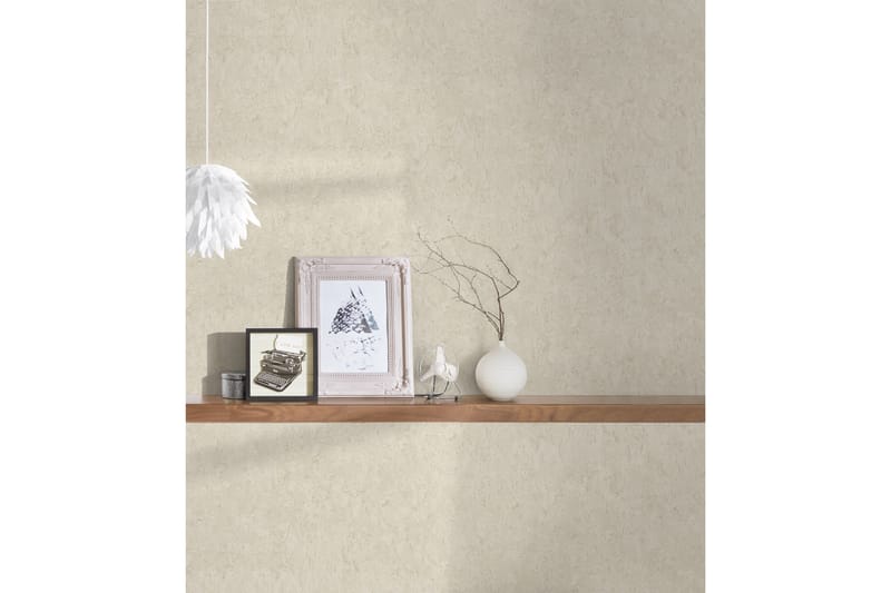 Glatt Tapet Romantico Uvevd Beige - AS Creation - Innredning - Veggdekorasjon - Tapeter - Mønstret tapet