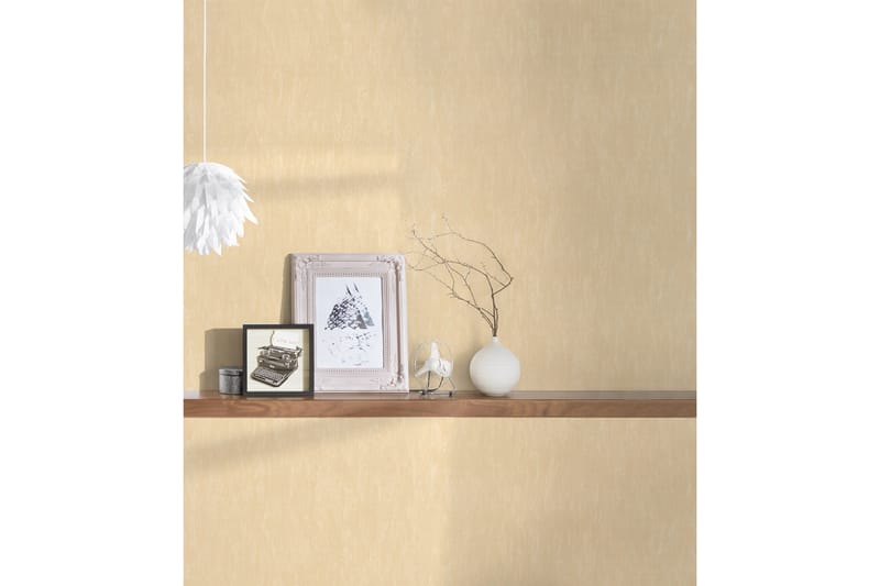 Glatt Tapet Romantico Uvevd Beige - AS Creation - Innredning - Veggdekorasjon - Tapeter - Mønstret tapet