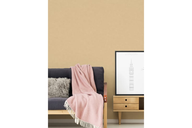 Glatt Tapet Pop Style Uvevd Beige - AS Creation - Innredning - Veggdekorasjon - Tapeter - Mønstret tapet