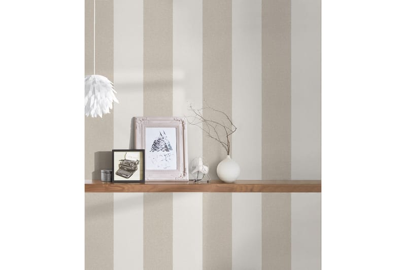 Randig Tapet New Elegance Uvevd Beige - AS Creation - Innredning - Veggdekorasjon - Tapeter - Mønstret tapet