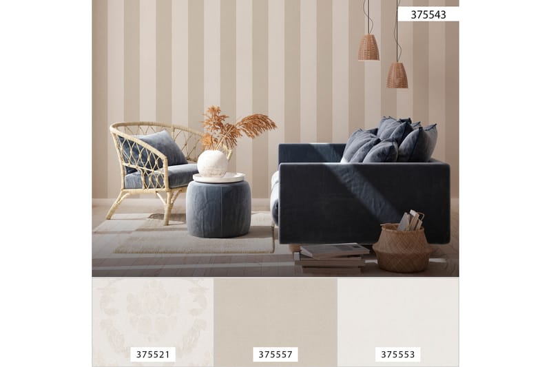 Randig Tapet New Elegance Uvevd Beige - AS Creation - Innredning - Veggdekorasjon - Tapeter - Mønstret tapet