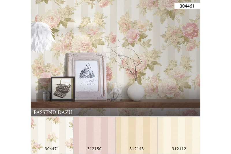 Randig Tapet Romantico Uvevd Beige Cream - AS Creation - Innredning - Veggdekorasjon - Tapeter - Mønstret tapet