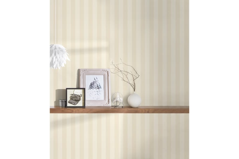 Randig Tapet Romantico Uvevd Beige Cream - AS Creation - Innredning - Veggdekorasjon - Tapeter - Mønstret tapet