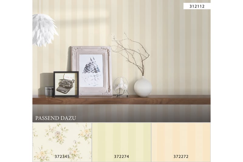 Randig Tapet Romantico Uvevd Beige Cream - AS Creation - Innredning - Veggdekorasjon - Tapeter - Mønstret tapet