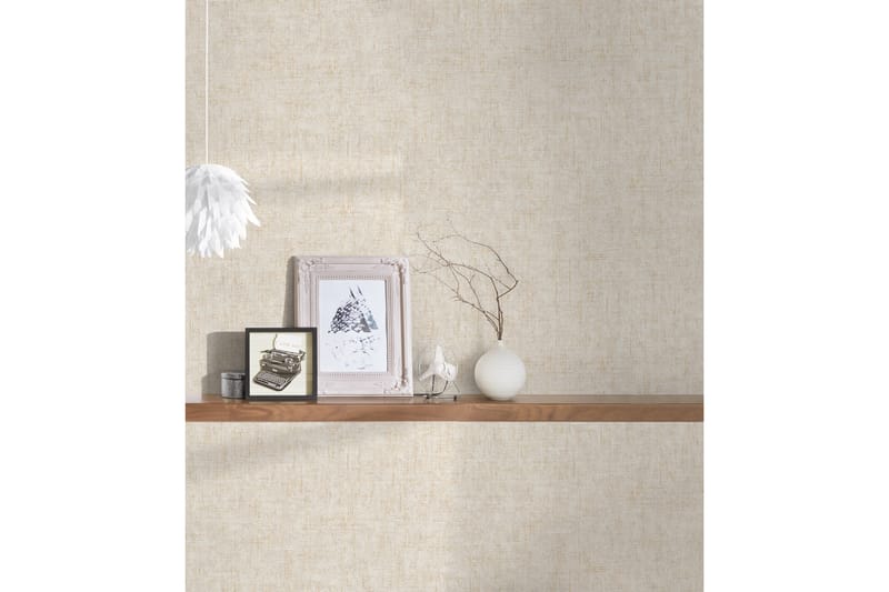 Vintage Tapet Grønnery Uvevd Cream Beige - AS Creation - Innredning - Veggdekorasjon - Tapeter - Mønstret tapet