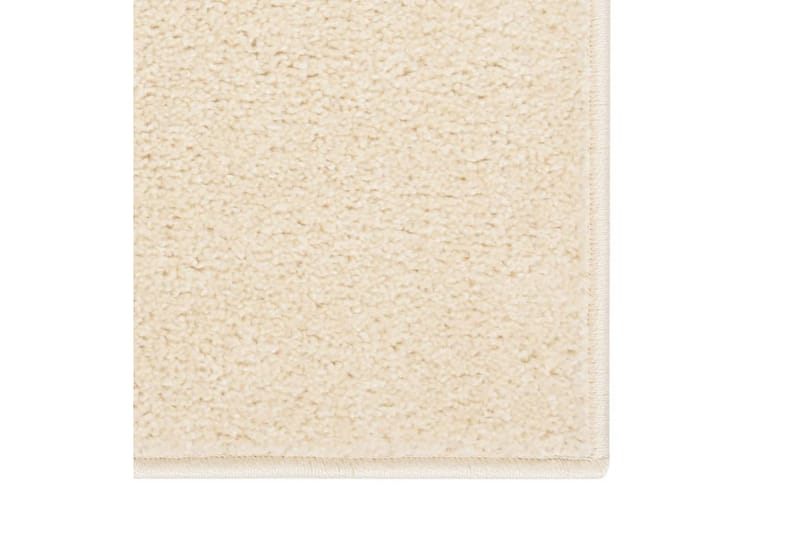 Teppe med kort luv 200x290 cm kremhvit - Krem - Kjøkkenmatte - Gummiert tepper - Plastmatte balkong - Plasttepper - Små tepper - Mønstrede tepper - Store tepper - Hall matte - Balkongmatte - Håndvevde tepper