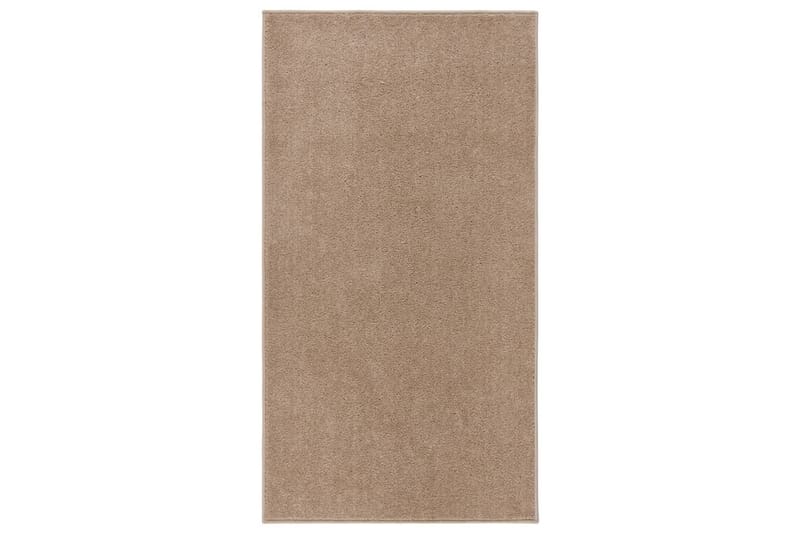 Teppe med kort luv 80x150 cm brun - Brun - Kjøkkenmatte - Gummiert tepper - Plastmatte balkong - Plasttepper - Små tepper - Mønstrede tepper - Store tepper - Hall matte - Balkongmatte - Håndvevde tepper
