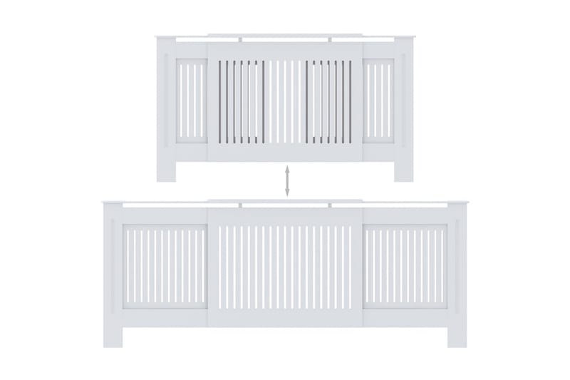 MDF Radiatordeksel 205 cm hvit - Hvit - Hus & oppussing - Klimakontroll - Oppvarming - Varmeelement & radiator - Radiatorskjuler