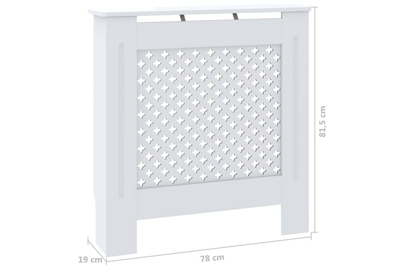 Radiatordeksel MDF hvit 78 cm - Hvit - Hus & oppussing - Klimakontroll - Oppvarming