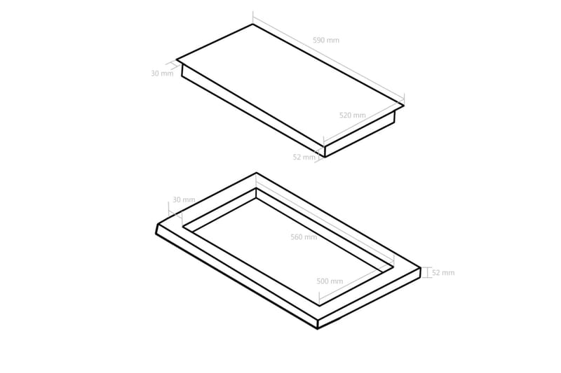 Keramisk komfyr med 4 plater berøringskontroll 6000 W - Husholdning - Hvitevarer - Komfyr - Platetopp - Glasskeramisk kokeplate